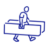 Работающий стоя